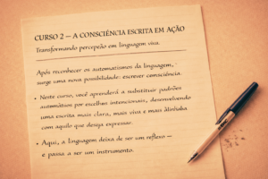 A Consciência escrita em ação